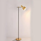 Trendy Adjustable Gold Flashlight Metal Floor Lamp Image - 6