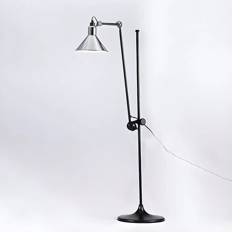 Trendy Adjustable Metal Yellow Reading Floor Lamp Image - 2