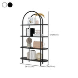 Trendy Arched Metal Frame 4-Shelf  Display Bookshelf #size