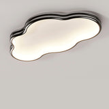 Trendy Bedroom Cloud LED Chrome Flush Mount Light Image - 10