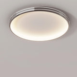 Trendy Bedroom Cloud LED Chrome Flush Mount Light Image - 14