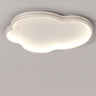 Trendy Bedroom Cloud LED Chrome Flush Mount Light Image - 5