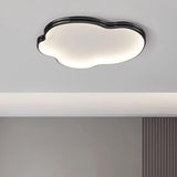 Trendy Bedroom Cloud LED Chrome Flush Mount Light Image - 8