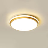 Trendy Bedroom Gold Square LED Flush Mount Ceiling Lamp Image - 6