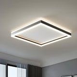 Trendy Black Circular LED Flush Mount Ceiling Light Image - 3