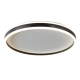 Trendy Black Circular LED Flush Mount Ceiling Light Image - 9