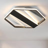 Trendy Black Hexagon LED Flush Mount Ceiling Light Image - 1