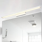 Trendy Black Rectangular Metal Bathroom Vanity Light Image - 13