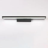 Trendy Black Rectangular Metal Bathroom Vanity Light Image - 7