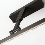 Trendy Black Rectangular Metal Vanity LED Light Image - 12