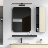 Trendy Black Rectangular Metal Vanity LED Light Image - 13