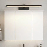 Trendy Black Rectangular Metal Vanity LED Light Image - 2