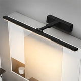 Trendy Black Rectangular Metal Vanity LED Light Image - 3