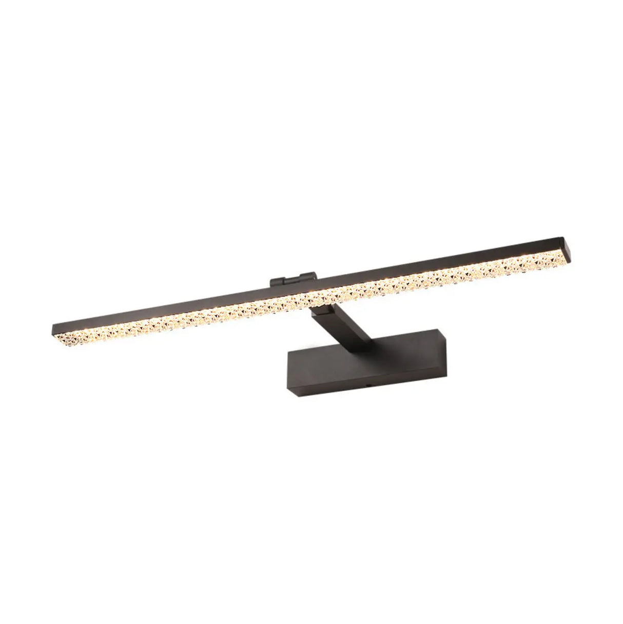 Trendy Black Rectangular Metal Vanity LED Light Image - 5