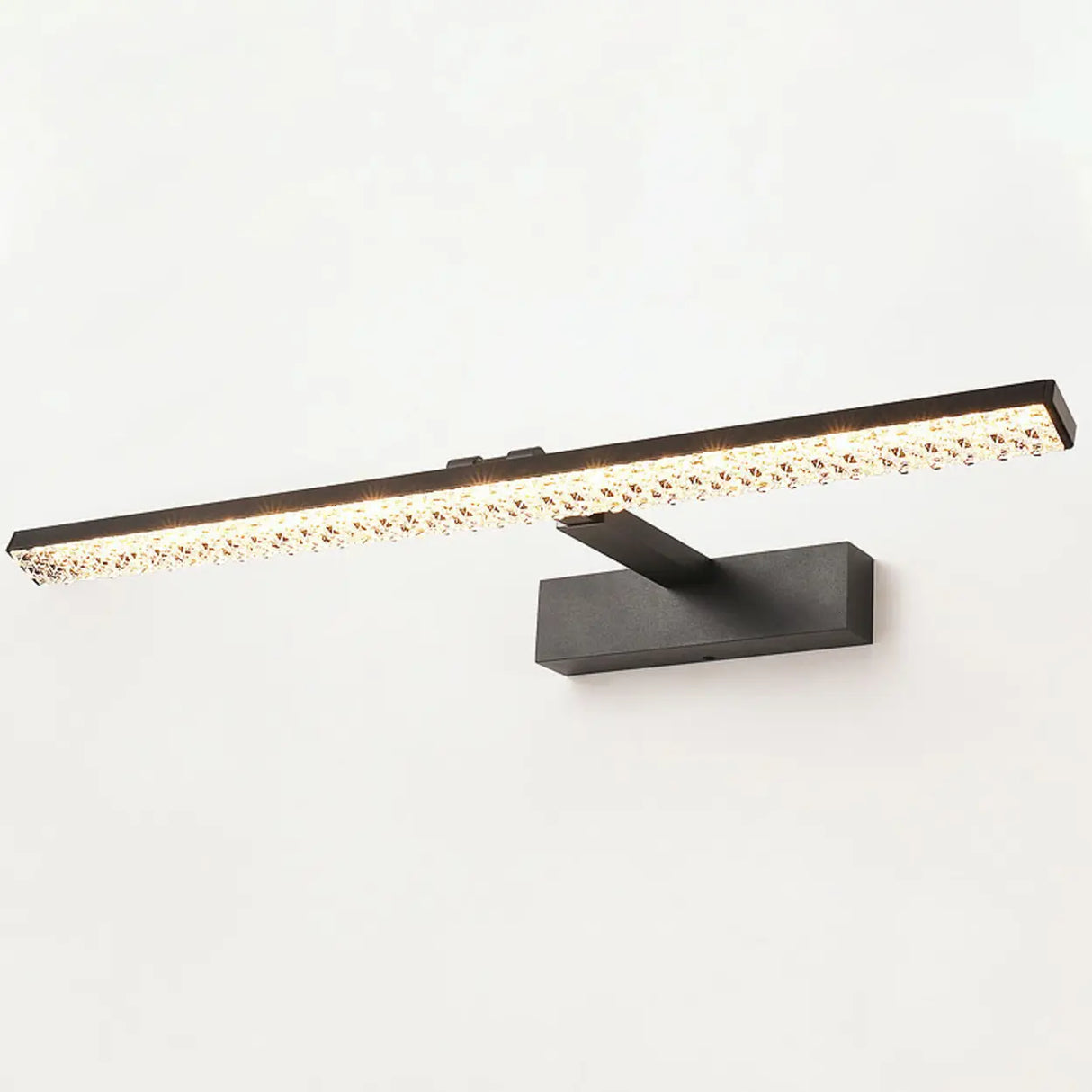 Trendy Black Rectangular Metal Vanity LED Light Image - 7