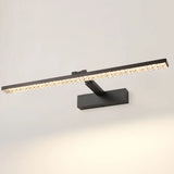 Trendy Black Rectangular Metal Vanity LED Light Image - 8