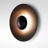 Trendy Black Round Halo Lighting LED Wall Sconce Image - 13