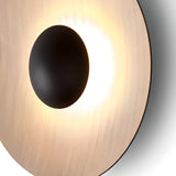 Trendy Black Round Halo Lighting LED Wall Sconce Image - 16