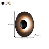 Trendy Black Round Halo Lighting LED Wall Sconce Image - 18