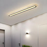 Trendy Black Slim Elongated Strip LED Flush Mount Light Image - 1