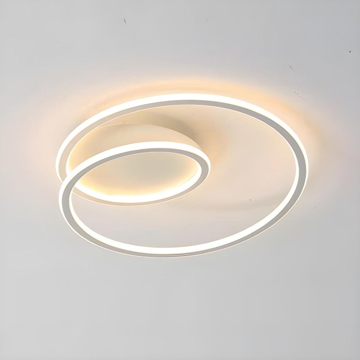 Trendy Black Spiral LED Flush Mount Ceiling Light Image - 3