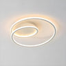 Trendy Black Spiral LED Flush Mount Ceiling Light Image - 3