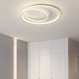 Trendy Black Spiral LED Flush Mount Ceiling Light Image - 4