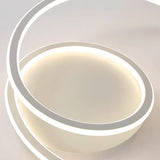 Trendy Black Spiral LED Flush Mount Ceiling Light Image - 9