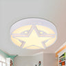 Trendy Black Star Round LED Flush Mount Ceiling Light Image - 7