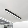 Trendy Black Strip Linear LED Flush Mount Ceiling Light Image - 1