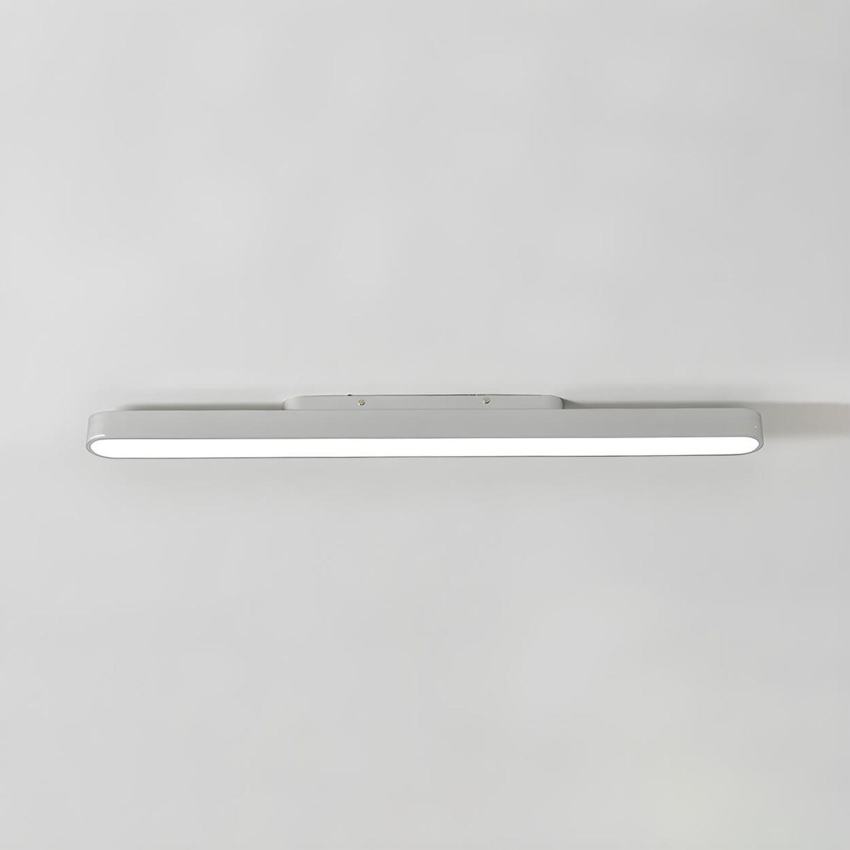 Trendy Black Strip Linear LED Flush Mount Ceiling Light Image - 5