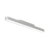 Trendy Black Strip Linear LED Flush Mount Ceiling Light Image - 6