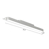 Trendy Black Strip Linear LED Flush Mount Ceiling Light Image - 8