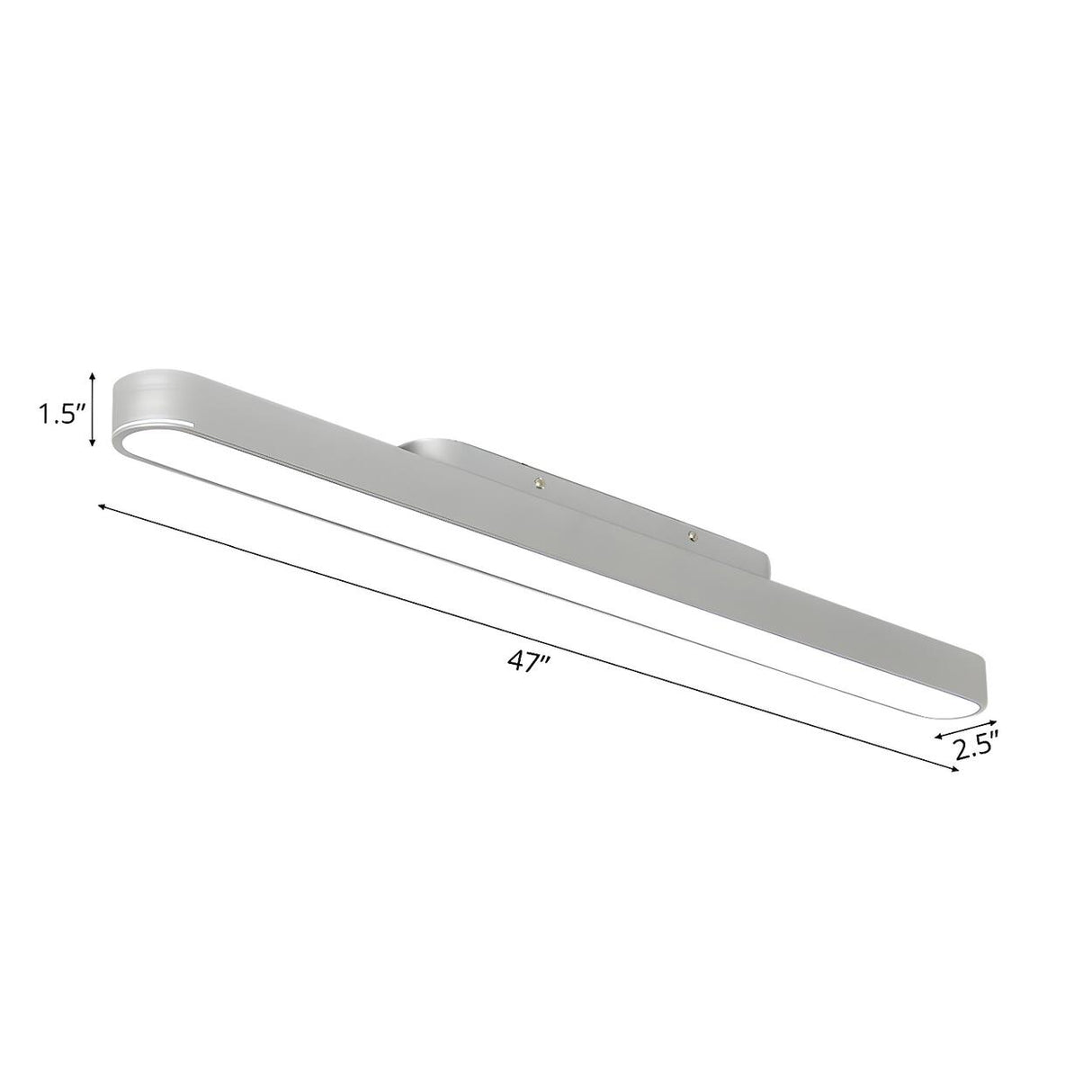 Trendy Black Strip Linear LED Flush Mount Ceiling Light Image - 9