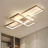 Trendy Black Three Rectangle LED Semi-Flush Mount Light Image - 8