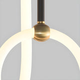 Trendy Black U-Shaped Rings LED Semi-Flush Mount Light Image - 9