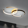 Trendy Black White C-Shaped LED Semi-Flush Mount Light Image - 4