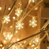 Trendy Christmas White Snowflake LED String Light Image - 11