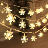 Trendy Christmas White Snowflake LED String Light Image - 14