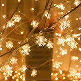 Trendy Christmas White Snowflake LED String Light Image - 2