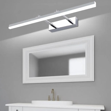 Trendy Chrome Linear LED Bathroom Mirror Vanity Light Image - 1