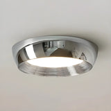 Trendy Chrome Round LED Flush Mount Ceiling Light Image - 7