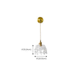 Trendy Clear Glass Shade Gold Pendant Wall Light #size