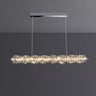 Trendy Crystal Rectangular Island Pendant Light Image - 3