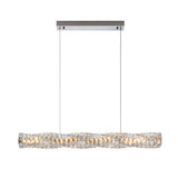 Trendy Crystal Rectangular Island Pendant Light Image - 7