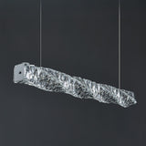 Trendy Crystal Rectangular Island Pendant Light Image - 8