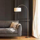 Trendy Cylinder Adjustable Gold Arched Floor Lamp Image - 4