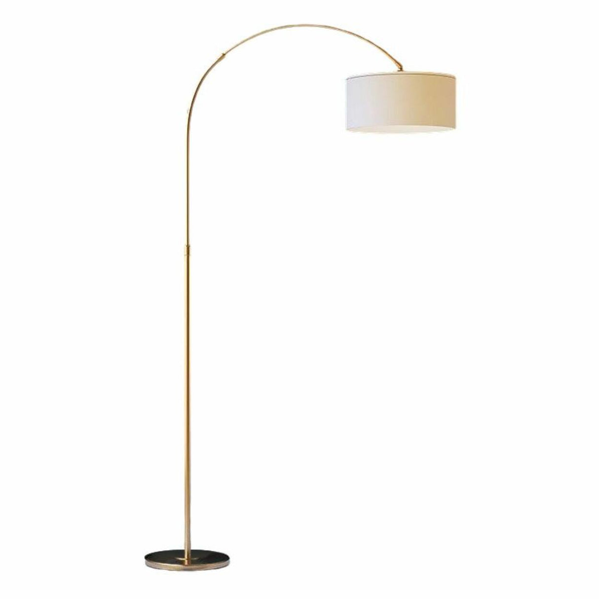 Trendy Cylinder Adjustable Gold Arched Floor Lamp Image - 6