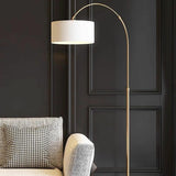 Trendy Cylinder Adjustable Gold Arched Floor Lamp Image - 8