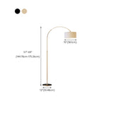 Trendy Cylinder Adjustable Gold Arched Floor Lamp #size